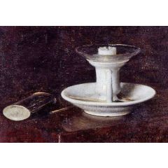 White Candlestick Painting Reproduction