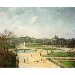 The Tuileries Gardens, Afternoon, Sun Painting Reproduction