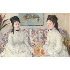 Two Sisters on a Couch, also known as The Sisters Painting Reproduction