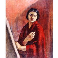 Self-Portrait with Easel Painting Reproduction
