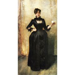Louise Burckhardt, also known as Lady with a Rose Painting Reproduction