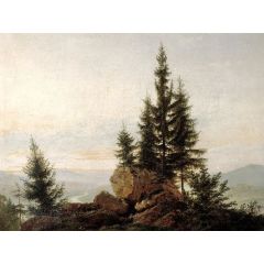 View of the Elbe Valley(also known as Ausblick in Elbtal) Painting Reproduction