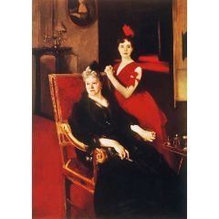 Mrs. Edward Burckhardt and her Daughter Louise Painting Reproduction