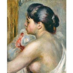 Dark-Haired Woman Painting Reproduction
