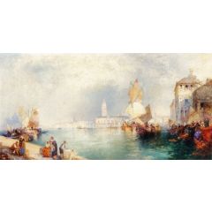 Canal in Venice Painting Reproduction