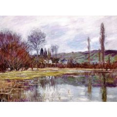 Spring at Vétheuil Painting Reproduction