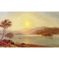 Autumn by the Lake Painting Reproduction