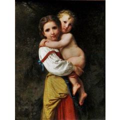 Going to the Bath Painting Reproduction