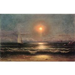 Sailing by Moonlight Painting Reproduction