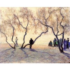 Bowling on the Riviera Painting Reproduction