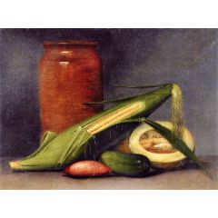 Corn and Canteloupe Painting Reproduction