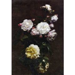 White Roses Painting Reproduction