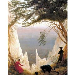 Chalk Cliffs on Rügen(also known as Kreidefelsen auf Rügen) Painting Reproduction