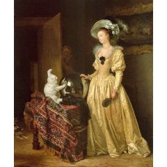 The Angora Cat Painting Reproduction