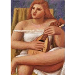 Mandolinist Painting Reproduction