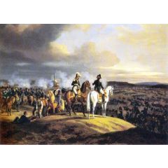 Eugène de Beauharnais and Napoleon in Russia Painting Reproduction
