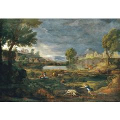 Strormy Landscape with Pyramus and Thisbe Painting Reproduction
