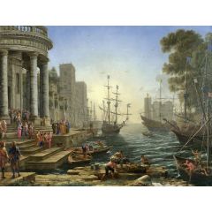 Seaport with the Embarkation of Saint Ursula Painting Reproduction