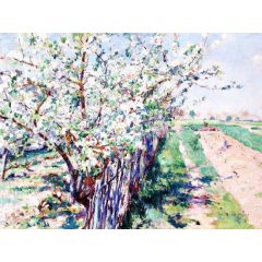 Fruit Trees in Bloom, Grez Painting Reproduction