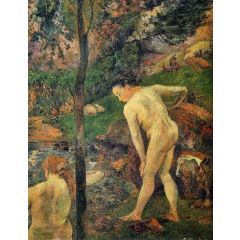 Two Girls Bathing Painting Reproduction