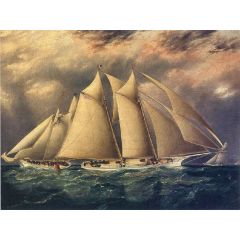 Yacht ’Alice’ Rounding the Buoy Painting Reproduction