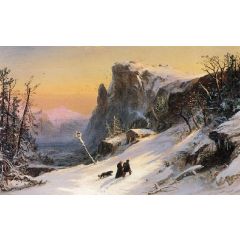 Winter in Switzerland Painting Reproduction
