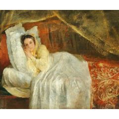 Lady Holland on a Daybed Painting Reproduction