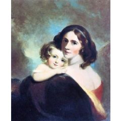 Mrs. Fitzgerald and Her Daughter Matilda Painting Reproduction