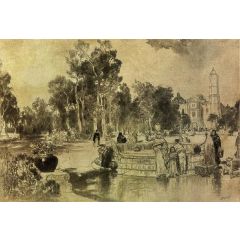 Women at the Fountain, Vera Cruz Painting Reproduction