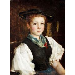 Portrait of a Girl Painting Reproduction