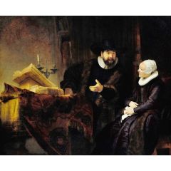 Double Portrait of Cornelisz Claesz Anslo and his Wife Aeltje Gerritsdr Schouten Painting Reproduction