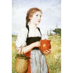 The Strawberry Girl Painting Reproduction