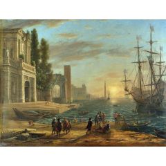 A Seaport Painting Reproduction