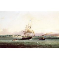 Arriving in Port Painting Reproduction