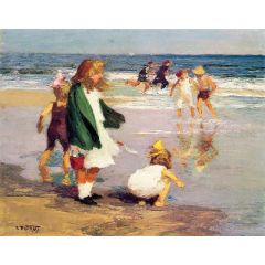 Play in the Surf Painting Reproduction