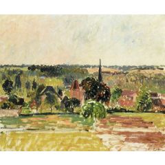 View of Eragny Painting Reproduction