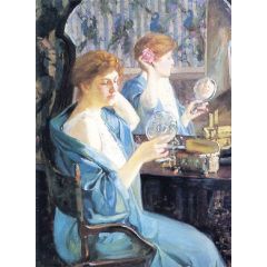 Maude in Green Painting Reproduction