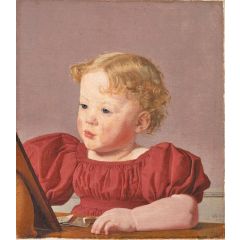 Ida Thiele, the Future Mrs Wilde, as a Child Painting Reproduction