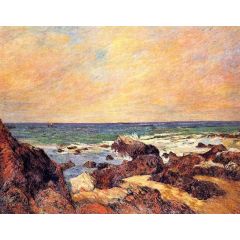 Rocks and Sea Painting Reproduction