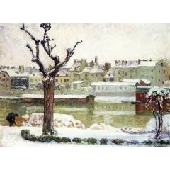 Winter in Lagny Painting Reproduction