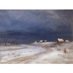 Winter Night Painting Reproduction