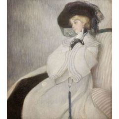 Portrait in Black and White Painting Reproduction