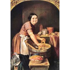 The Jolly Washerwoman Painting Reproduction