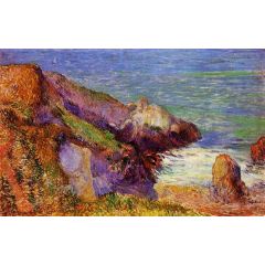 Rocks on the Breton Coast Painting Reproduction