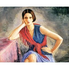Irish Woman Painting Reproduction