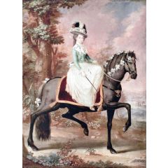 Lady on Horseback Painting Reproduction