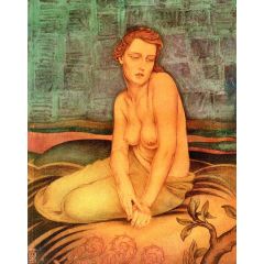 Woman Painting Reproduction