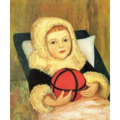 Child with Ball Painting Reproduction