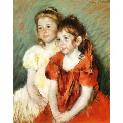 Young Girls Painting Reproduction