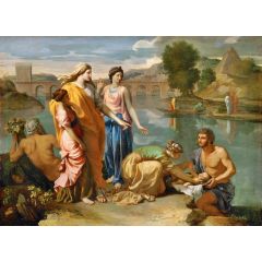 Pharaoh ’s Daughter Finds Baby Moses Painting Reproduction